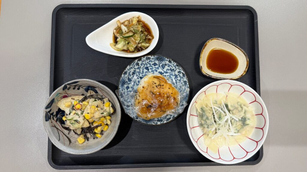 食事メニューを上から見た様子
